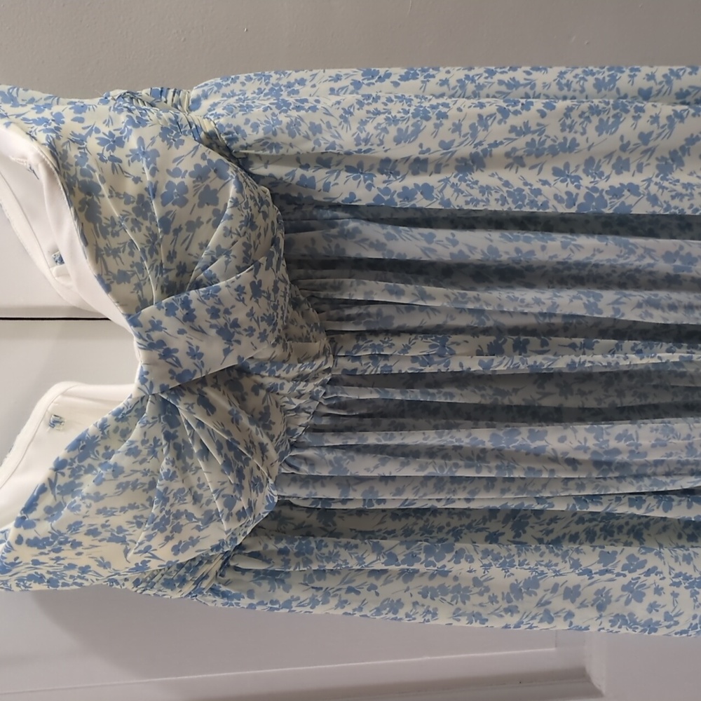 Birdy Grey Convertible Dress - Blue and White - 1X
